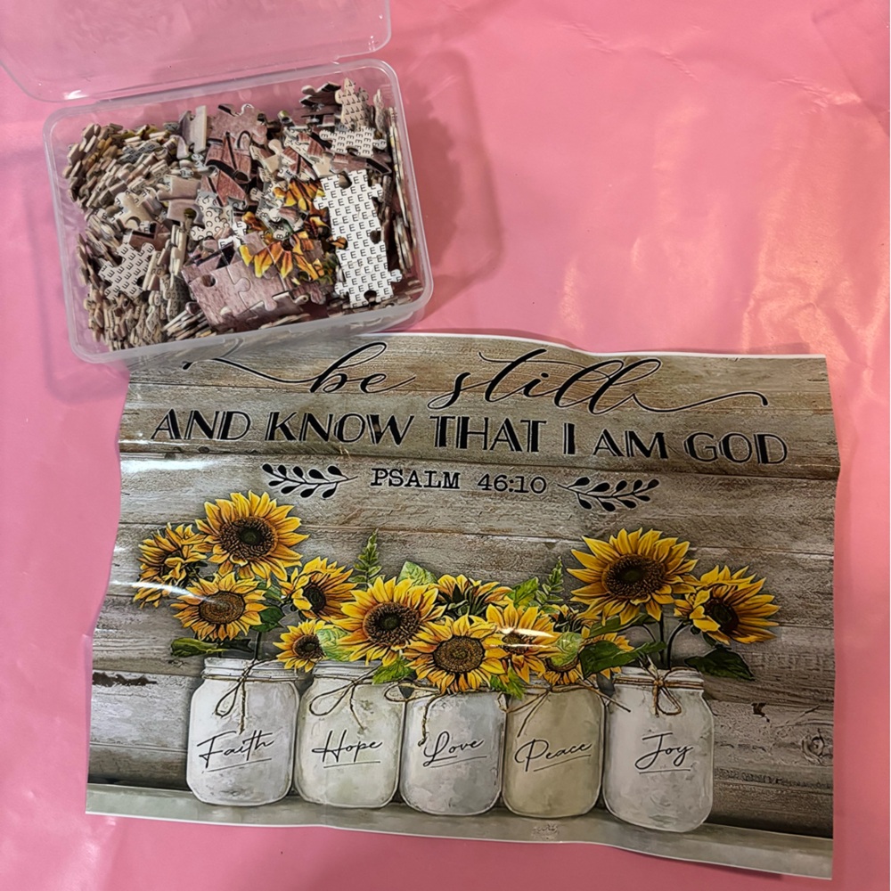 NEW Sunflower Psalm 46:10 Puzzle